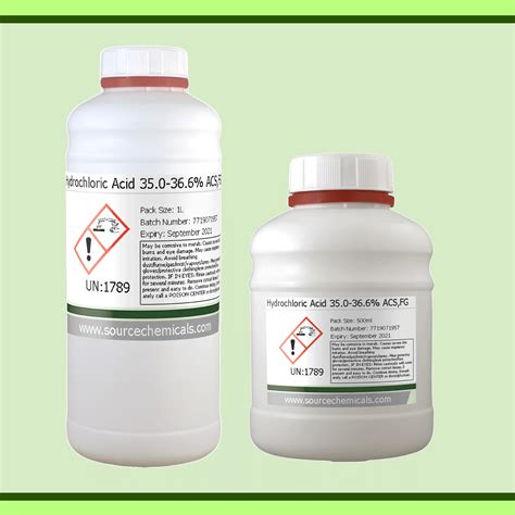 Hydrochloric Acid 36 2 Acids Source Chemicals Ltd