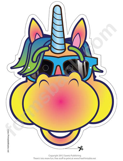 cool unicorn mask template printable