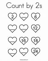 Coloring 2s Count Counting Pages Print Printable Getcolorings sketch template