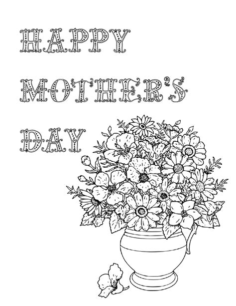 printable mothers day coloring pages  designs