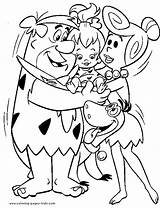 Coloring Pages Cartoon Flintstones Color Character Printable Kids Sheets Found sketch template
