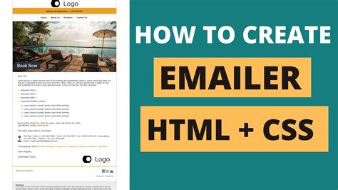 create emailer  html css basic emailer creation responsive emailer emailer