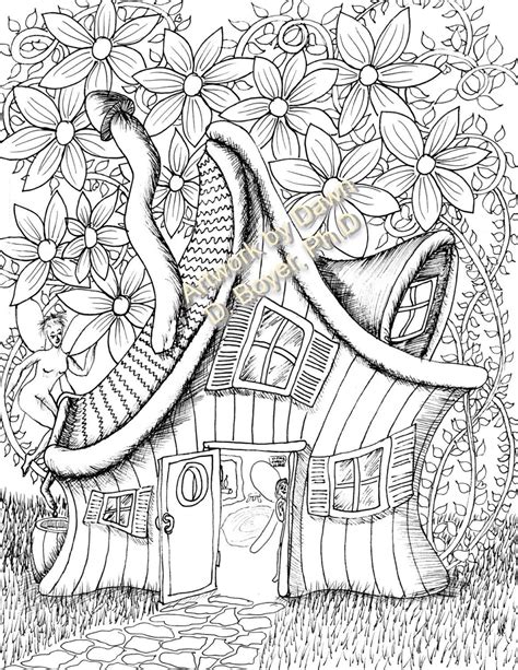 fairy house coloring pages  getdrawings
