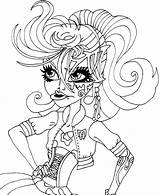 Coloring Pages Rock Roll Noir Catty Monster High Getcolorings Printable Getdrawings Boo sketch template