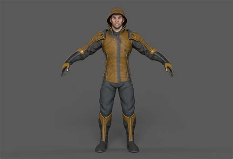 3d Model Shinobi Pbr Gameready Rigged Character Vr Ar Low Poly