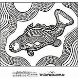 Aboriginal Indigenous Australien Brisbane Goanna Brisbanekids Dreamtime Australische Naidoc Crafts Barramundi sketch template