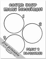 Blessings Count Draw sketch template