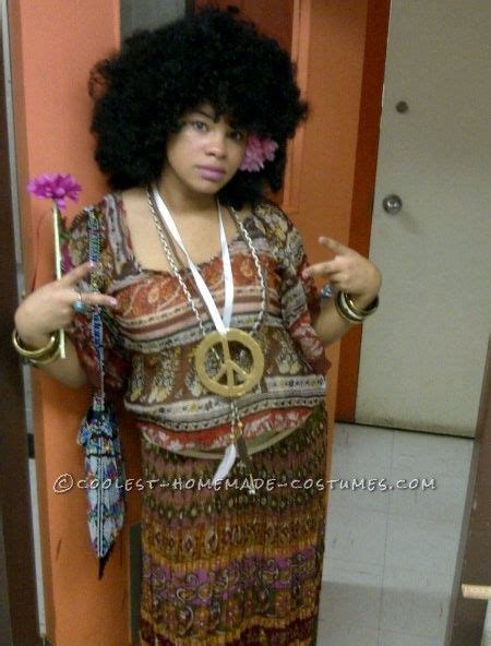 cool last minute afro hippie costume hippie costume