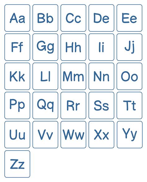 printable alphabet letters  case