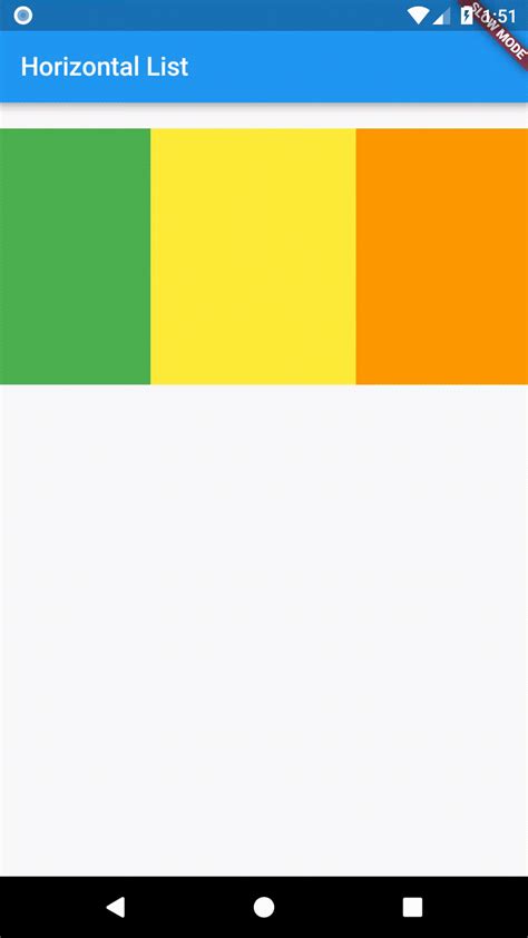 create  horizontal list flutter