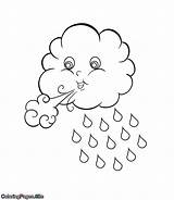 Cloud Coloring Blowing Pages ציעה דף Wind Winter לציעה להדפסה ענן רוח Clouds Kids Cartoon Drawing Color Template Coloringpages Site sketch template