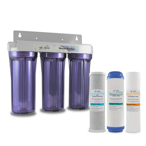 Buy 3 Stage 10 Inch Whole House Water Filter Clear Housing Water