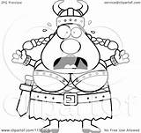 Coloring Plump Viking Fearful Female Clipart Cartoon Thoman Cory Outlined Vector Pages Swim Trunks Illustration Template Royalty Collc0121 sketch template
