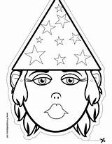 Mask Wizard Female Color Printable sketch template