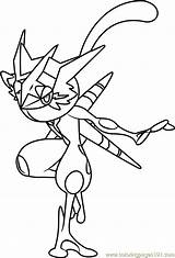 Coloring Pages Frogadier Getcolorings Greninja Ash Pokemon sketch template