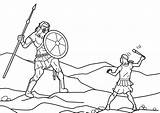 Goliath David Clipart Clip Coloring Library Cliparts sketch template