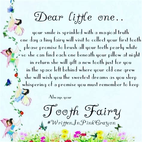 poetry tooth fairy note tooth fairy note  tooth tooth fairy