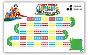 printable friday mickey mouse potty training express potty chart