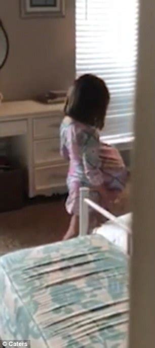 pregnant mother catches four year old daughter pretending