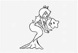 Rosalina Coloring Pages Princess Mermaid Seekpng Daisy sketch template