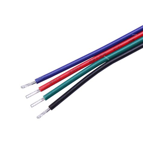 pin black green red blue unsheathed flat wire onlumi technology