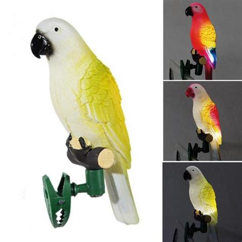 buy pcs solar powered parrot lamp   colors birds led lamp