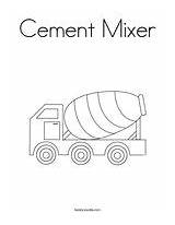 Coloring Cement Pages Mixer Transportation sketch template