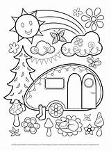 Coloring Pages Rv Camper Trailer Thundermans Truck Happy Campers Camping Speed Printable Sheets Need Summer Color Adult Getcolorings Getdrawings Beautiful sketch template