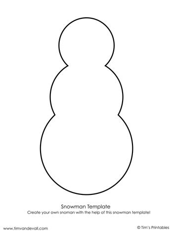 printable snowman clipart template coloring pages  kids