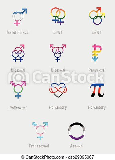 Clip Art De Vectores De Símbolos Banderas Sexual Orientación
