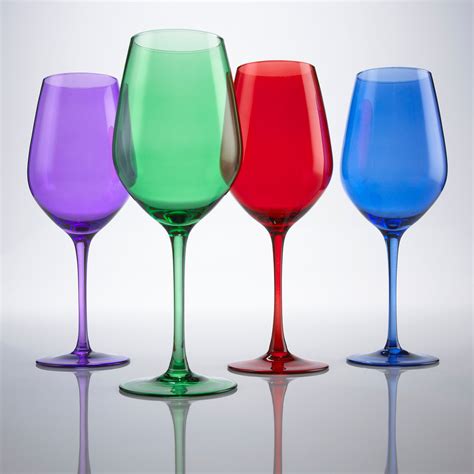 Wine Enthusiast Jewel Toned Wine Glasses Set Of 4 Home Dining