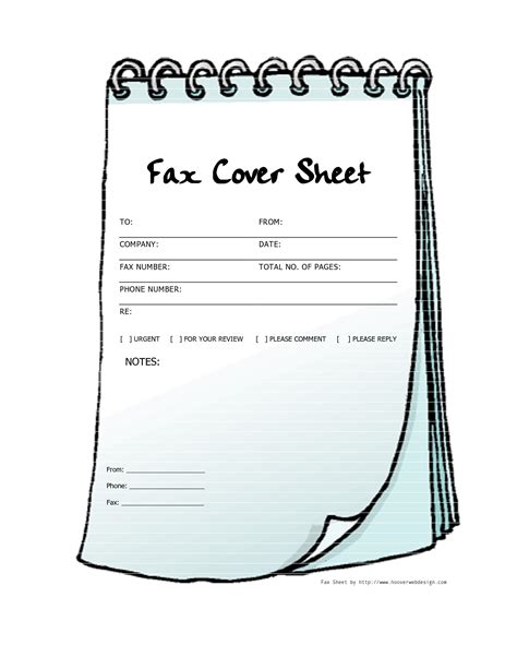 downloadable fax cover sheet template