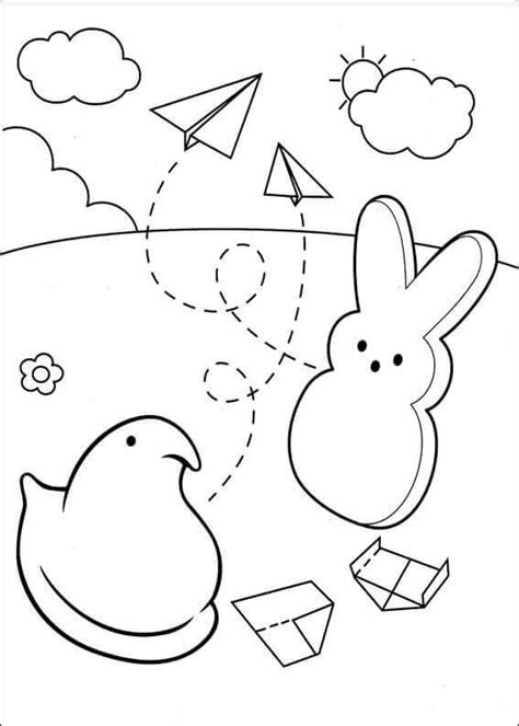 printable peeps coloring pages