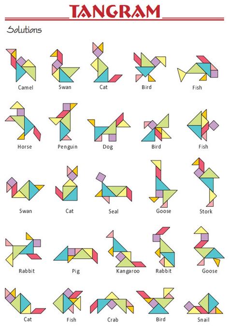 animal tangrams puzzles printed digital  etsy singapore