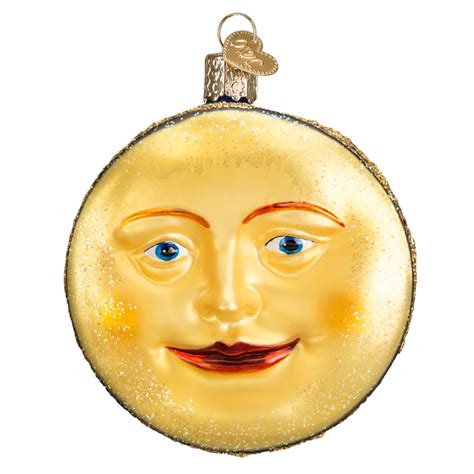 man   moon ornament  world christmas glass ornaments