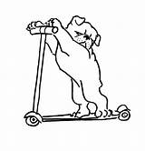 Skateboard Scooter Drawing Coloring Bulldog Pages Puppy Edition Getdrawings sketch template