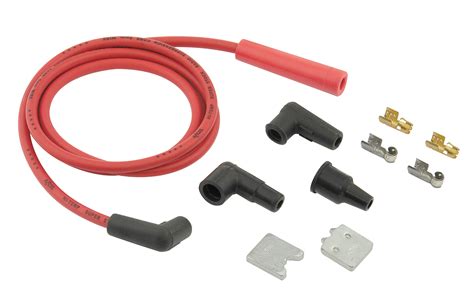 accel  single wire replacement kit staight   spark plug boots universal red