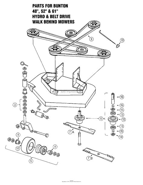 oregon bunton parts diagram  bunton    hydro belt drive walk  mowers