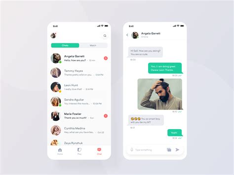 dating app messages and chats by imran on dribbble