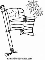Coloring Pages July Color 4th Flag Celebrate Let sketch template