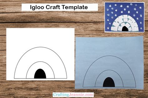 preschool igloo craft  printable crafting jeannie
