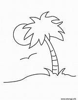 Palmier Seashore Coloringhome sketch template