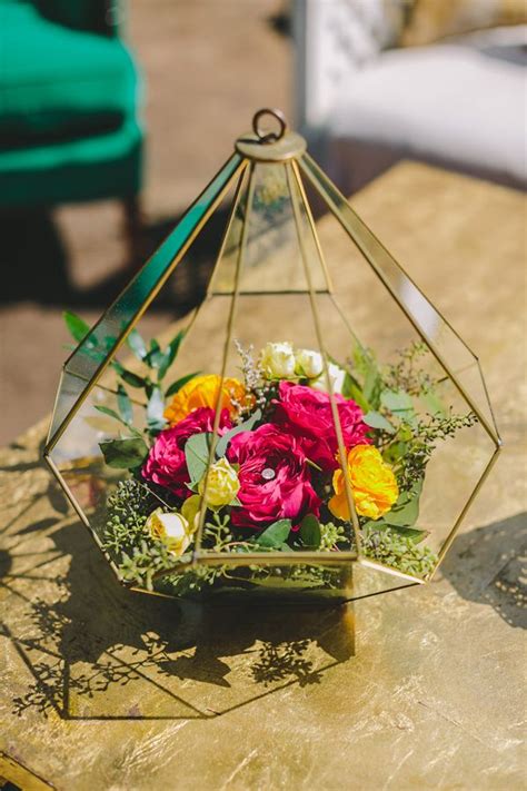 Picture Of Bold And Eye Catching Boho Chic Wedding Centerpieces 1