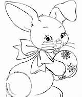 Bunny Coloring Easter Pages sketch template