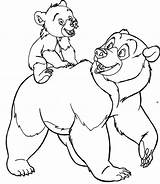Bear Coloring Brother sketch template