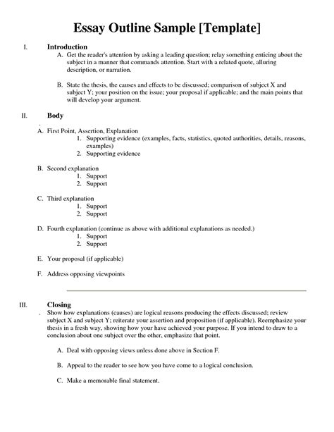 images  sample outline worksheet  essay outline