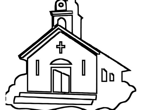 church coloring pages  print thousand    printable