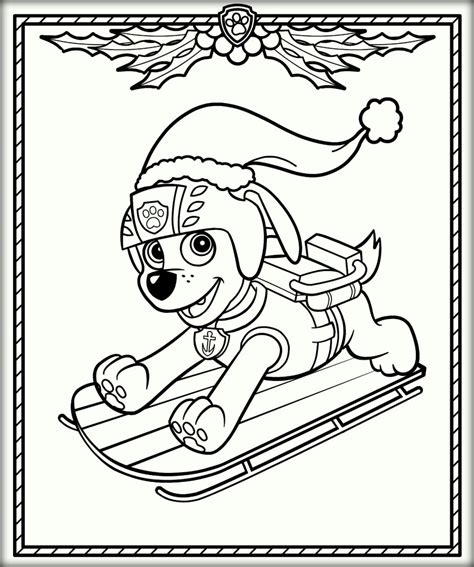 printable paw patrol christmas coloring pages dreamswhites