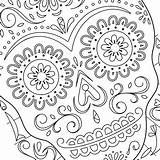 Coloring Sugar Dead Skull Pages Mask Hallmark Skulls Printable Color Print sketch template