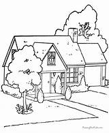 Printable Houses Coloring Popular sketch template